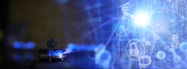 Sanctions on Russian gas. The cost of gas, the euro crisis. 100 euros on a gas burner.