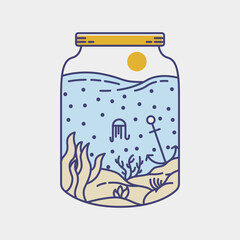 Underwater View in a Jar