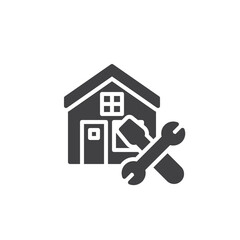 Home repair service vector icon