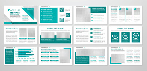 multipurpose presentation template design with clean style and modern layout use for business annual report