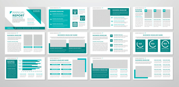 multipurpose presentation template design with clean style and modern layout use for business annual report