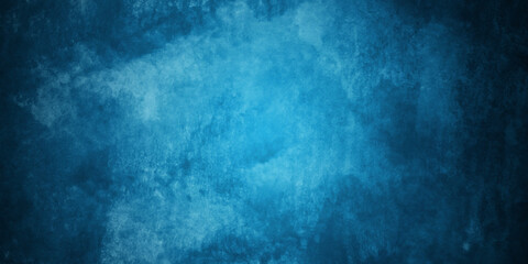 Dark Blue background with grunge backdrop texture, watercolor painted mottled blue background, colorful bright ink and watercolor textures on white paper background.