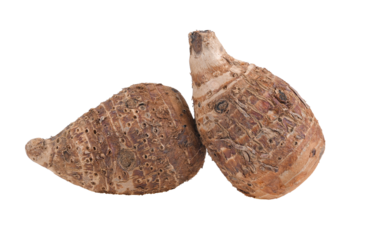 taro root isolated on transparent png