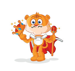 Obraz premium tiger king vector. cartoon character
