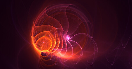 3D rendering abstract technology fractal background