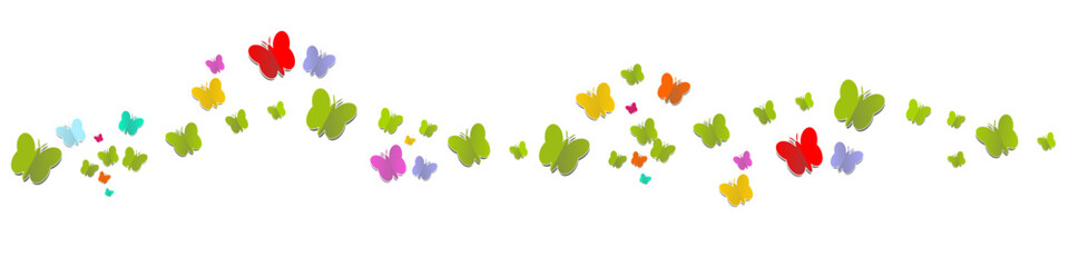 Schmetterling Band Banner Bunt Ostern Regenbogen Hintergrund  © eflstudioart