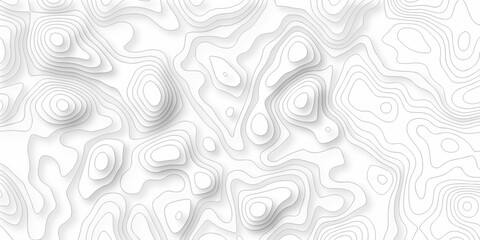 Topographic map. Geographic mountain relief. Abstract lines background. Contour maps. Vector illustration, Topo contour map on white background, Topographic contour lines vector map seamless pattern.