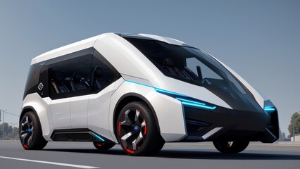 Obraz na płótnie Canvas Futuristic Autonomous Transportation | generative AI