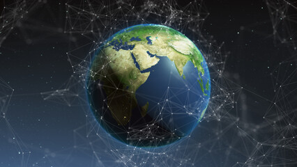 Global network connection modern business and technology concept