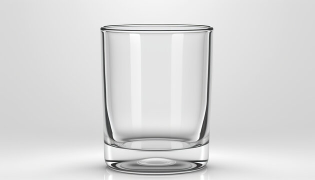 Glass beaker on white background created with Generative Ai technology