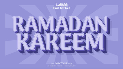 Editable text effect - Ramadan Sale 3d Traditional Cartoon template style premium vector