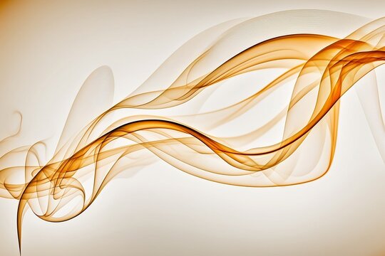 An Abstract Flowing Pattern of Orange Smoke, Background Gradient, Created by Generative AI Technology