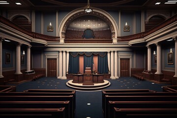 Empty US Senate. Generative AI.
