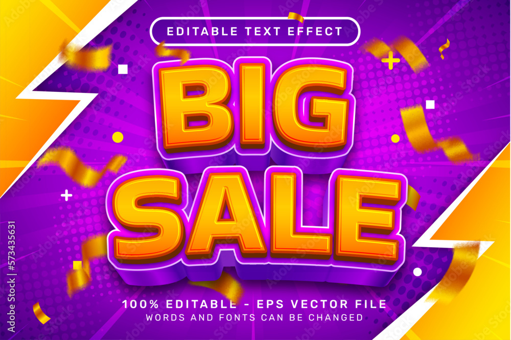 Poster big sale 3d text effect and editable text effect