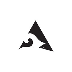triangle or A wave logo icon.