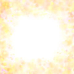 正方形　まばゆい黄色のドットが散らばる丸いフレーム