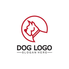 Fototapeta premium Dog logo and icon design vector illustration
