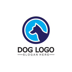 Dog logo and icon design vector illustration