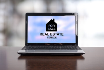 Real estate concept on a laptop