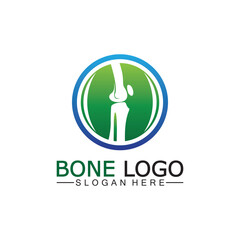 Bone logo vector template symbol.illustration of joint, knee. chiropractic logo