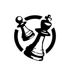 Chess pieces dancing inside a circle
