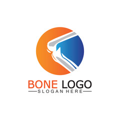 Bone logo vector template symbol.illustration of joint, knee. chiropractic logo