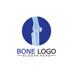 Bone logo vector template symbol.illustration of joint, knee. chiropractic logo