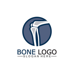 Bone logo vector template symbol.illustration of joint, knee. chiropractic logo
