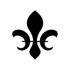 Fleur de lies simple icon black and white