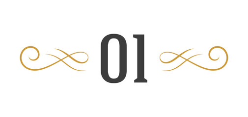 Vintage ornament swirl text separator calligraphic filigree vector illustration. Classical flourishes divider element for text decoration.