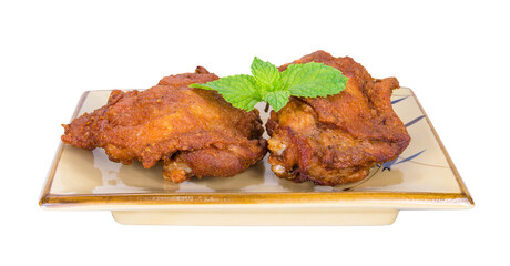 Fried chicken legs isolated