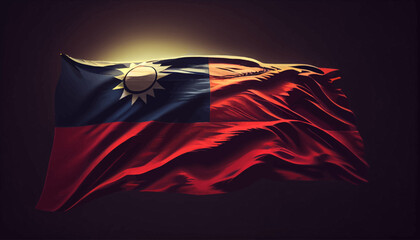 Taiwan Flag vector illustration. Taiwan background banner, Taiwanese patriot patriotism, Taiwan artwork