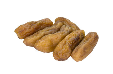 Dried bananas isolated