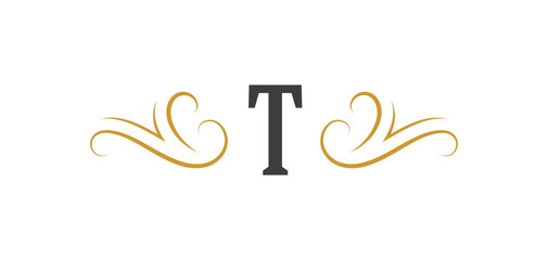 Vintage ornament swirl text separator calligraphic filigree vector illustration. Classical flourishes divider element for text decoration.