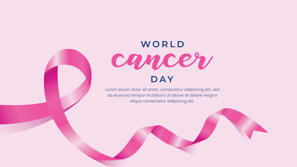 World cancer day background illustration