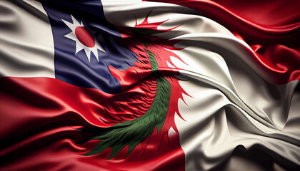 Taiwan Flag vector illustration. Taiwan background banner, Taiwanese patriot patriotism, Taiwan artwork