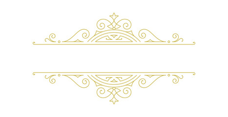 Fototapeta premium Vintage ornament swirl text divider filigree calligraphic vector illustration. Classical flourishes separator for text decoration.