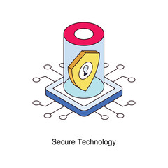 Secure Technology Vector Isometric Filled Outline icon for your digital or print projects.