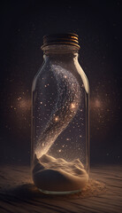 Universe in a Jar, Generative AI, Illustration
