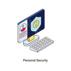 Personal Security Vector Isometric Filled Outline icon for your digital or print projects.