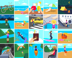 Travel Pack Vector Images