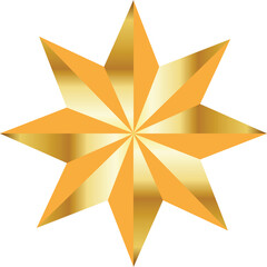 Golden Star vector image or clipart