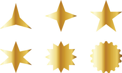 Golden Star vector image or clipart