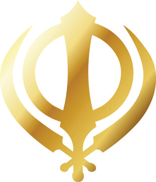 golden sikhism Religious symbol vector image