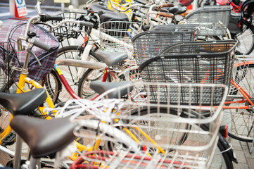 放置自転車　素材　イメージ