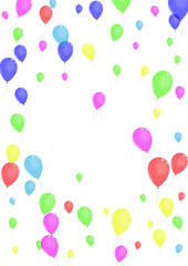 Pink Surprise Background White Vector. Ballon Shiny Card. Blue Fest. Purple Baloon. Helium Present Set.
