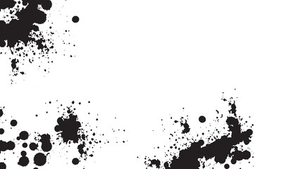Abstract ink Black Splash Background black watercolor splash isolated on white	