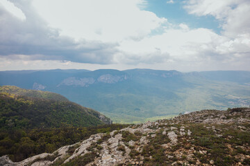 beautiful mountains blue sky with clouds nature journey