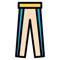 baseball pants filled line icon