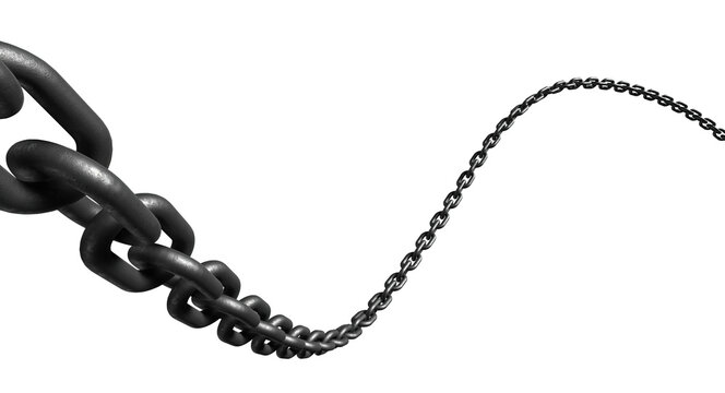 chain on a white
